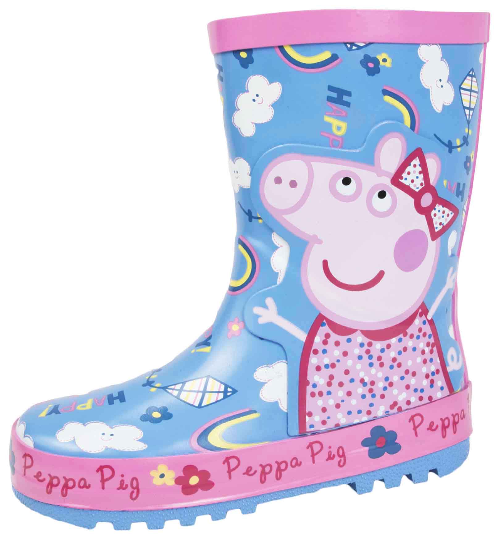 Peppa Pig Wellington Boots Girls Rubber Wellies Rain Snow Boots Kids